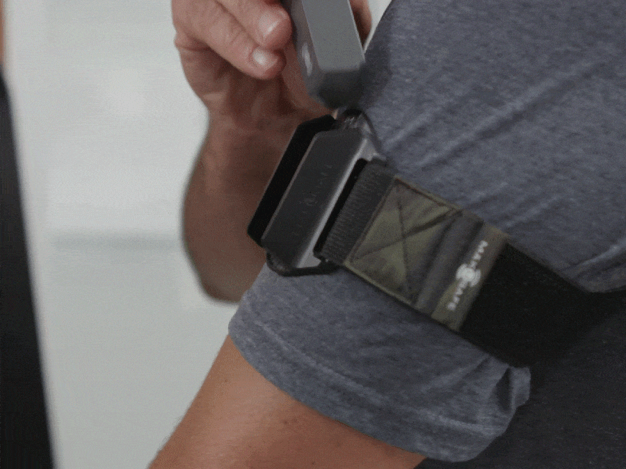 wearable technology device on arm